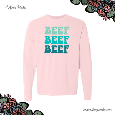 Funky Beef Blue LONG SLEEVE T-Shirt (S-3XL) - Multiple Colors!