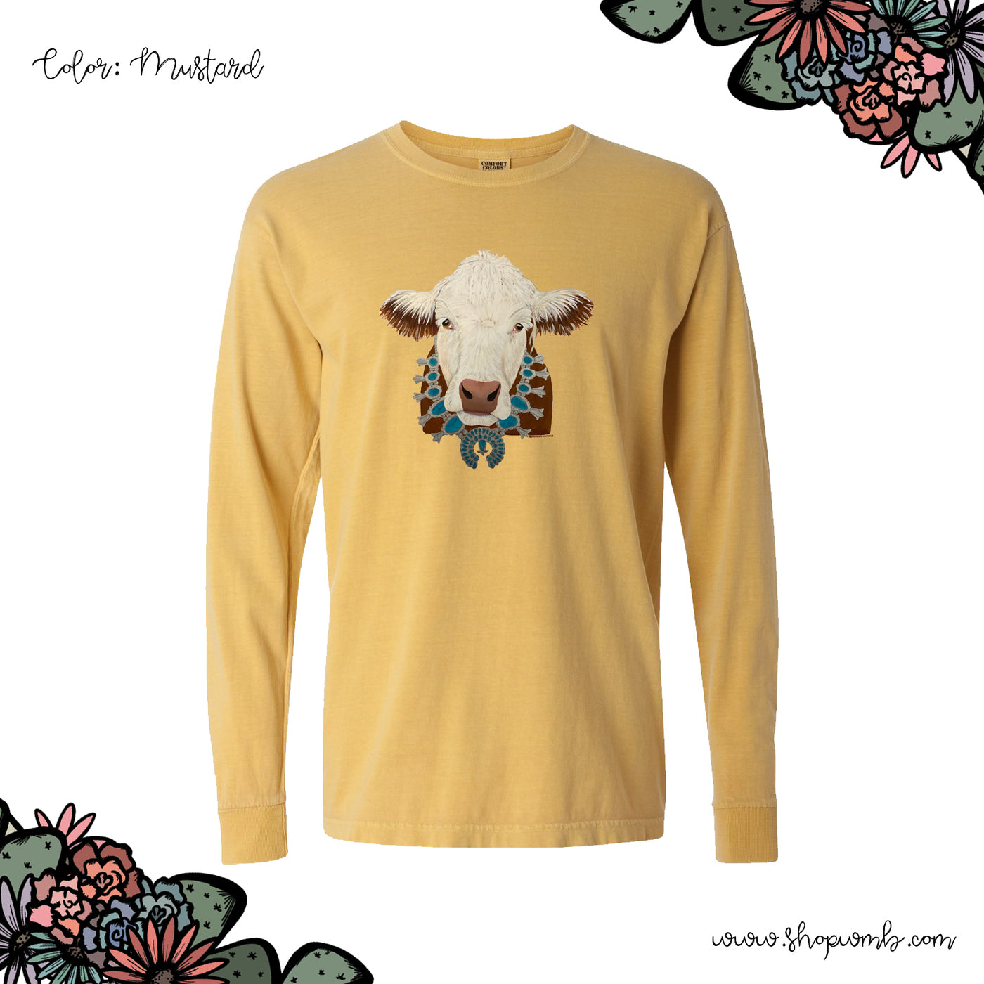 Hereford Squash Blossom LONG SLEEVE T-Shirt (S-3XL) - Multiple Colors!