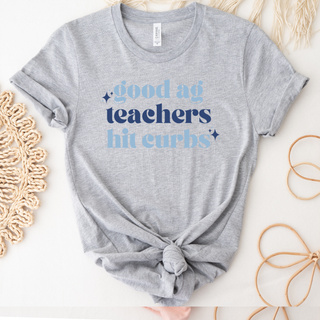 Good Ag Teachers Hit Curbs - Blue – Bella Canvas T-Shirt