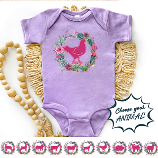 Cactus Wreath - Pick Your Animal  – Infant/Toddler/Youth