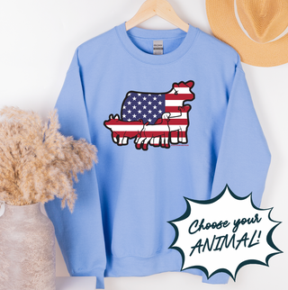 Patriotic Animal - Pick your Species – Crewneck