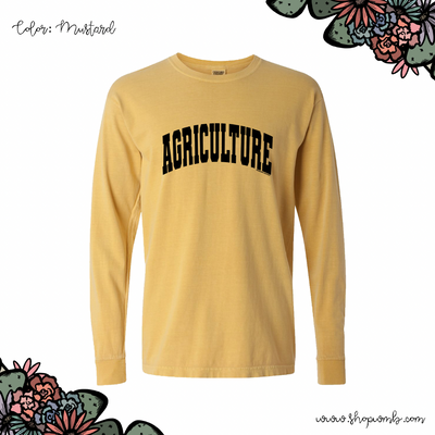 Varsity Agriculture Black Ink LONG SLEEVE T-Shirt (S-3XL) - Multiple Colors!