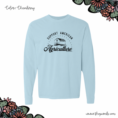 Support American Agriculture LONG SLEEVE T-Shirt (S-3XL) - Multiple Colors!