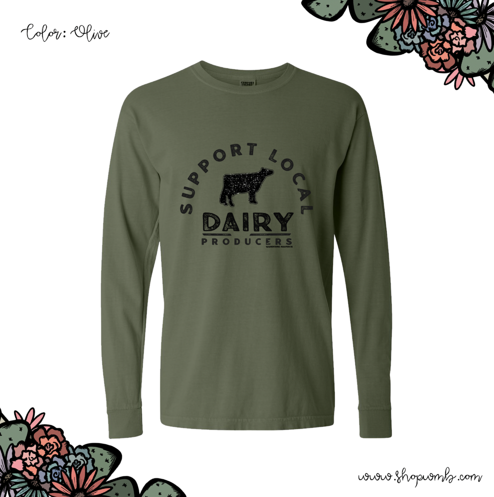 Support Local Dairy Producers LONG SLEEVE T-Shirt (S-3XL) - Multiple Colors!