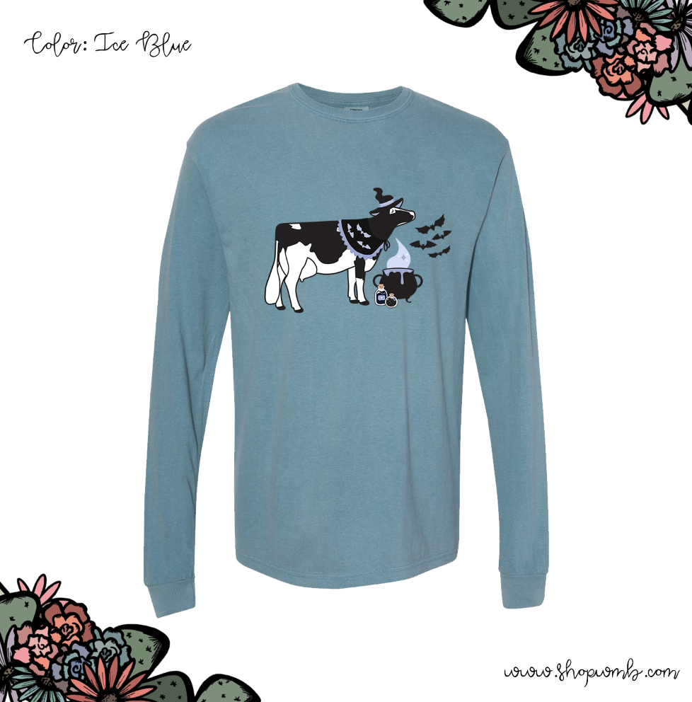 Witch Dairy Cow LONG SLEEVE T-Shirt (S-3XL) - Multiple Colors!