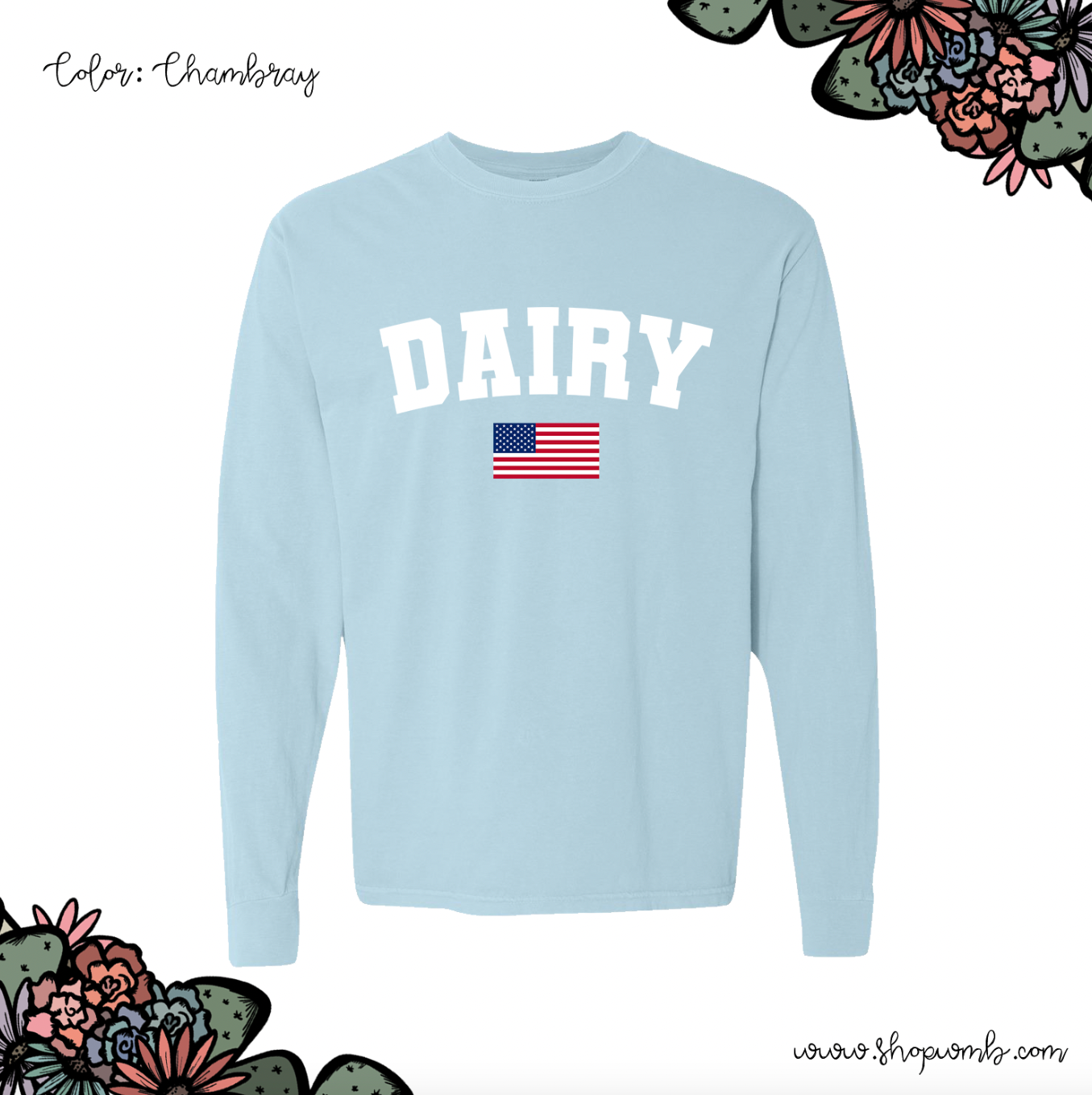 Dairy Flag LONG SLEEVE T-Shirt (S-3XL) - Multiple Colors!