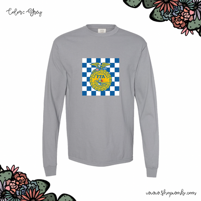 Checkered Emblem LONG SLEEVE T-Shirt (S-3XL) - Multiple Colors!