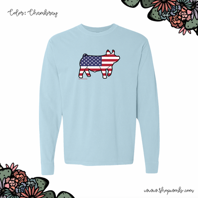 Patriotic Pig LONG SLEEVE T-Shirt (S-3XL) - Multiple Colors!