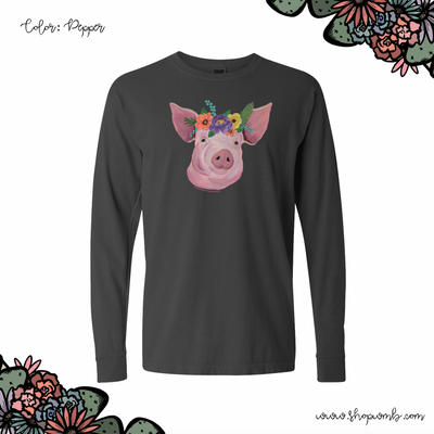 Pig Flower LONG SLEEVE T-Shirt (S-3XL) - Multiple Colors!