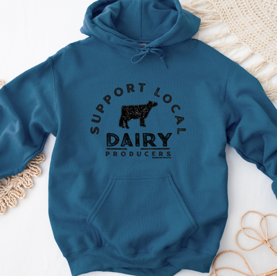 Support Local Dairy Cow Producers Hoodie (S-3XL) Unisex - Multiple Colors!
