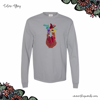 Chicken Flower LONG SLEEVE T-Shirt (S-3XL) - Multiple Colors!