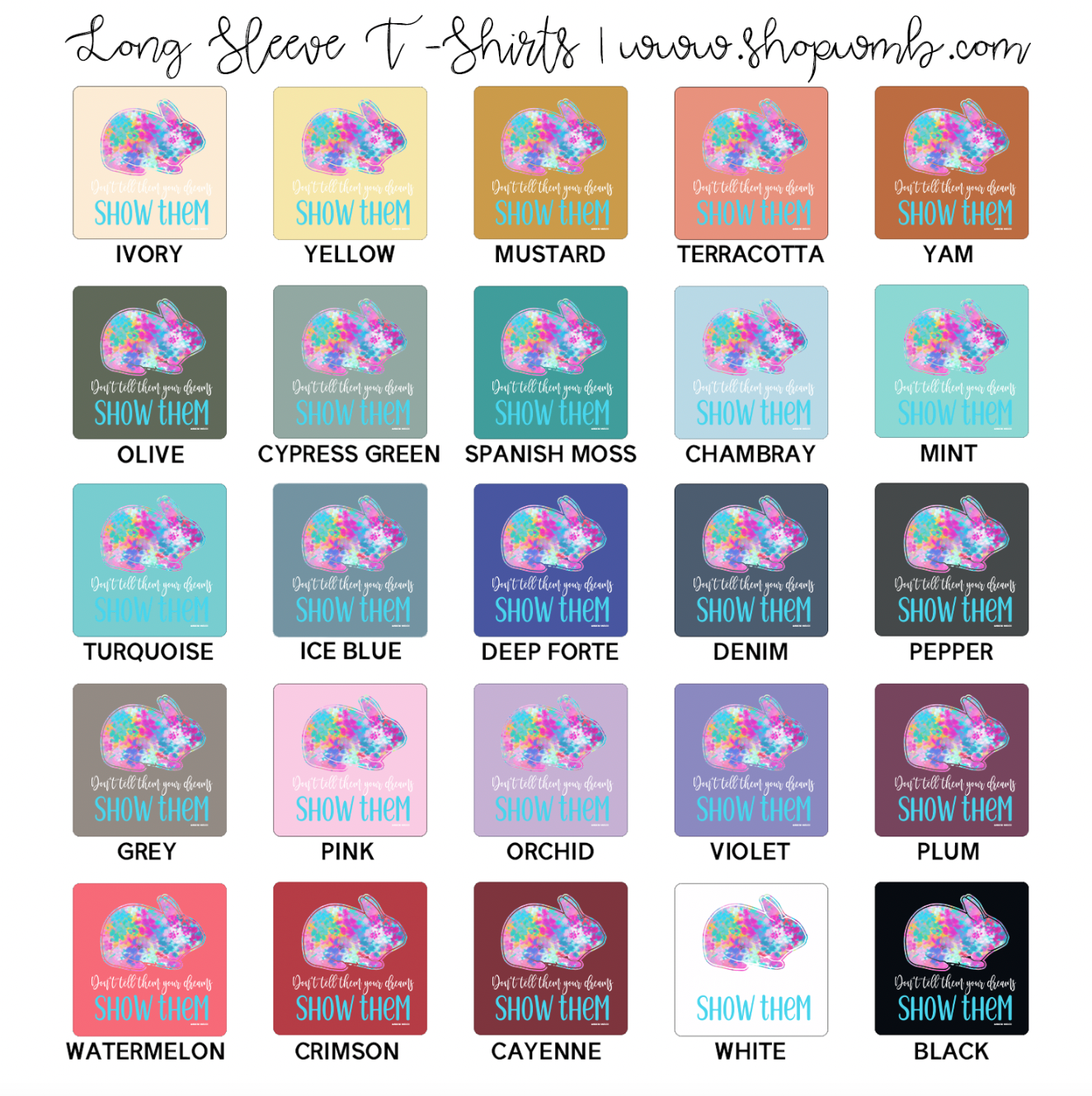Show Them Rabbit LONG SLEEVE T-Shirt (S-3XL) - Multiple Colors!