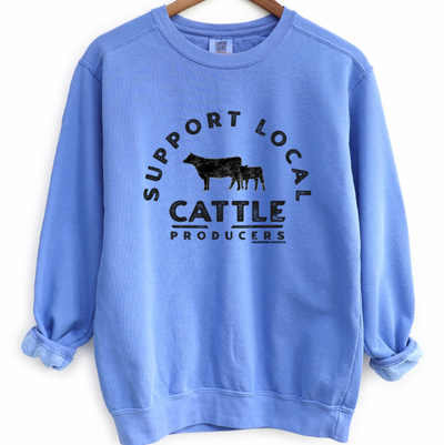 Support Local Cattle Producers Crewneck (S-3XL) - Multiple Colors!