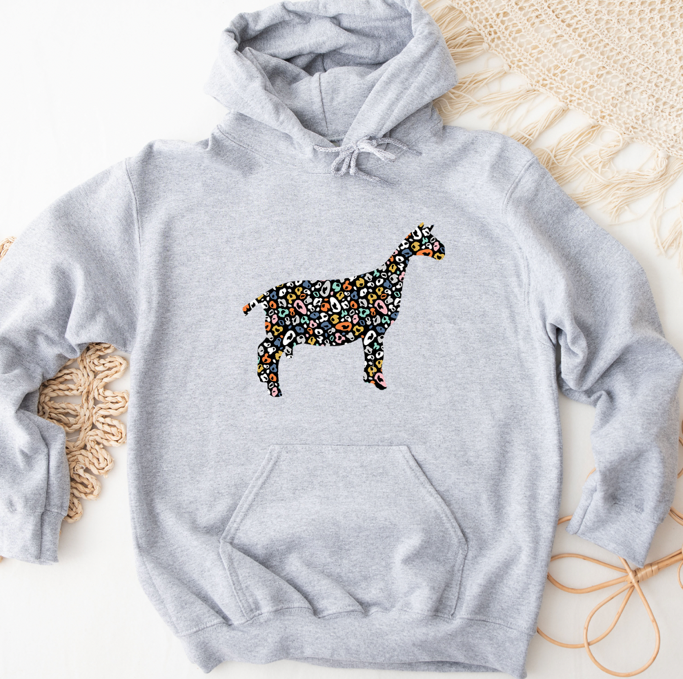 Colorful Cheetah Dairy Goat Hoodie (S-3XL) Unisex - Multiple Colors!