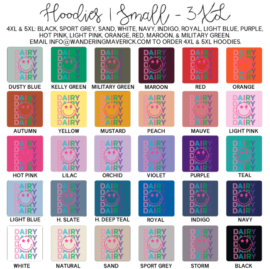 Line Smile Dairy Hoodie (S-3XL) Unisex - Multiple Colors!