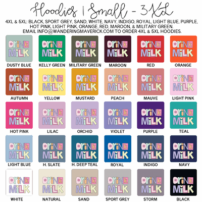 Pastel Drink Milk Hoodie (S-3XL) Unisex - Multiple Colors!