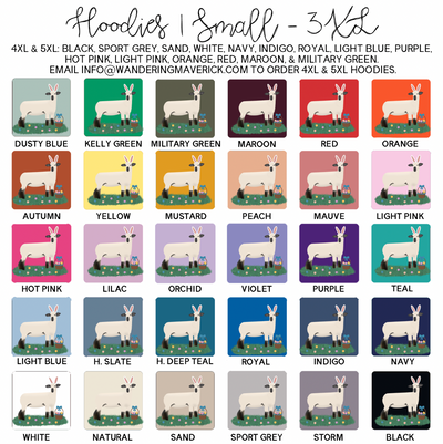 Easter Lamb Hoodie (S-3XL) Unisex - Multiple Colors!