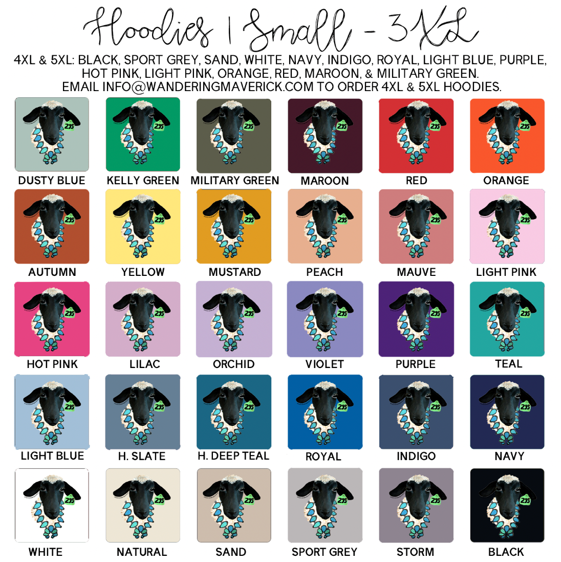 Lamb Squash Blossom Hoodie (S-3XL) Unisex - Multiple Colors!