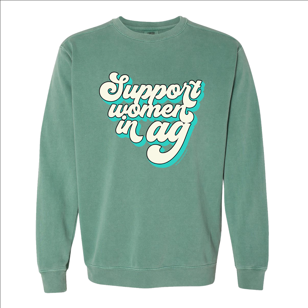 Retro Support Women In Ag Turquoise Crewneck (S-3XL) - Multiple Colors!
