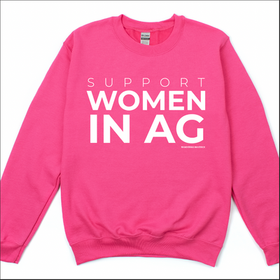 Support Women In Ag WHITE INK Crewneck (S-3XL) - Multiple Colors!