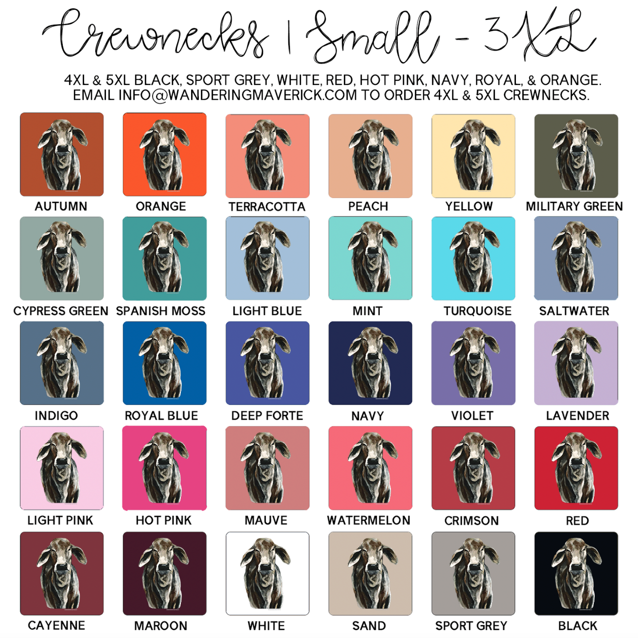 Briley Brahman Crewneck (S-3XL) - Multiple Colors!