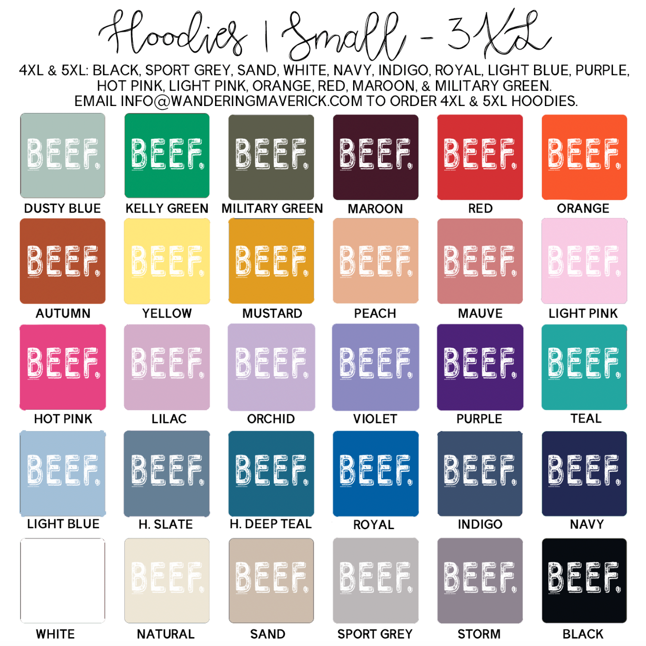 Distressed Beef Hoodie (S-3XL) Unisex - Multiple Colors!