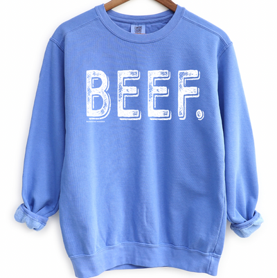 Distressed Beef Crewneck (S-3XL) - Multiple Colors!