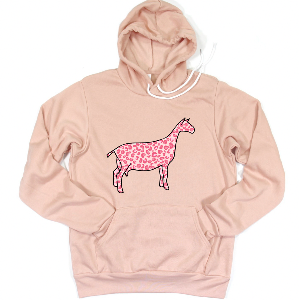 Pink Cheetah Dairy Goat Hoodie (S-3XL) Unisex - Multiple Colors!