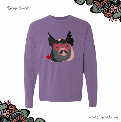Love Struck Pig LONG SLEEVE T-Shirt (S-3XL) - Multiple Colors!