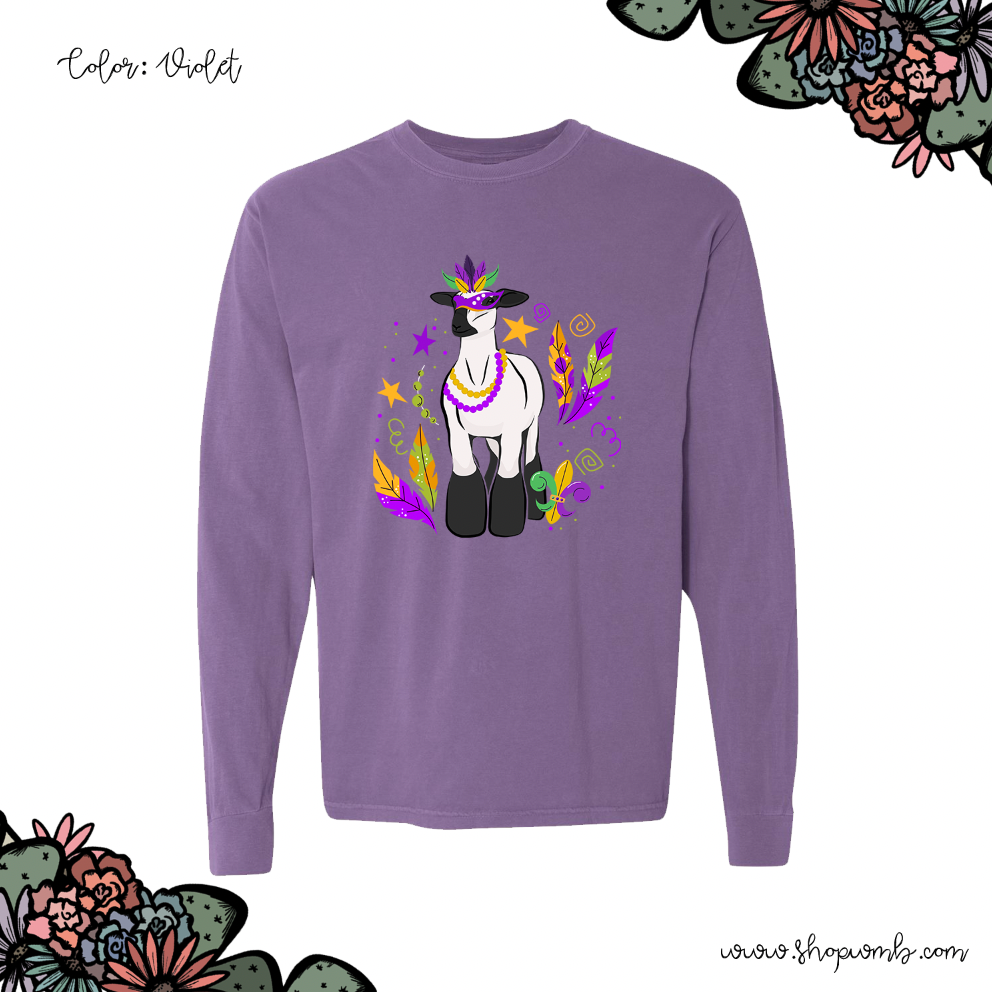 Lamb Mardi Gras LONG SLEEVE T-Shirt (S-3XL) - Multiple Colors!