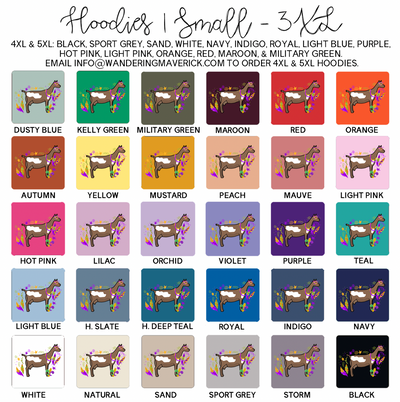 Dairy Goat Mardi Gras Hoodie (S-3XL) Unisex - Multiple Colors!