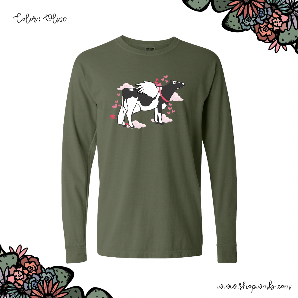 Cupid Dairy Cow LONG SLEEVE T-Shirt (S-3XL) - Multiple Colors!
