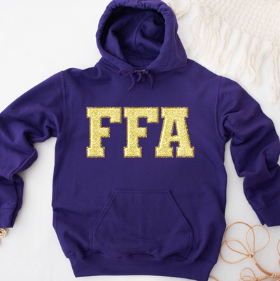 Faux Chenille FFA Yellow Hoodie (S-3XL) Unisex - Multiple Colors!
