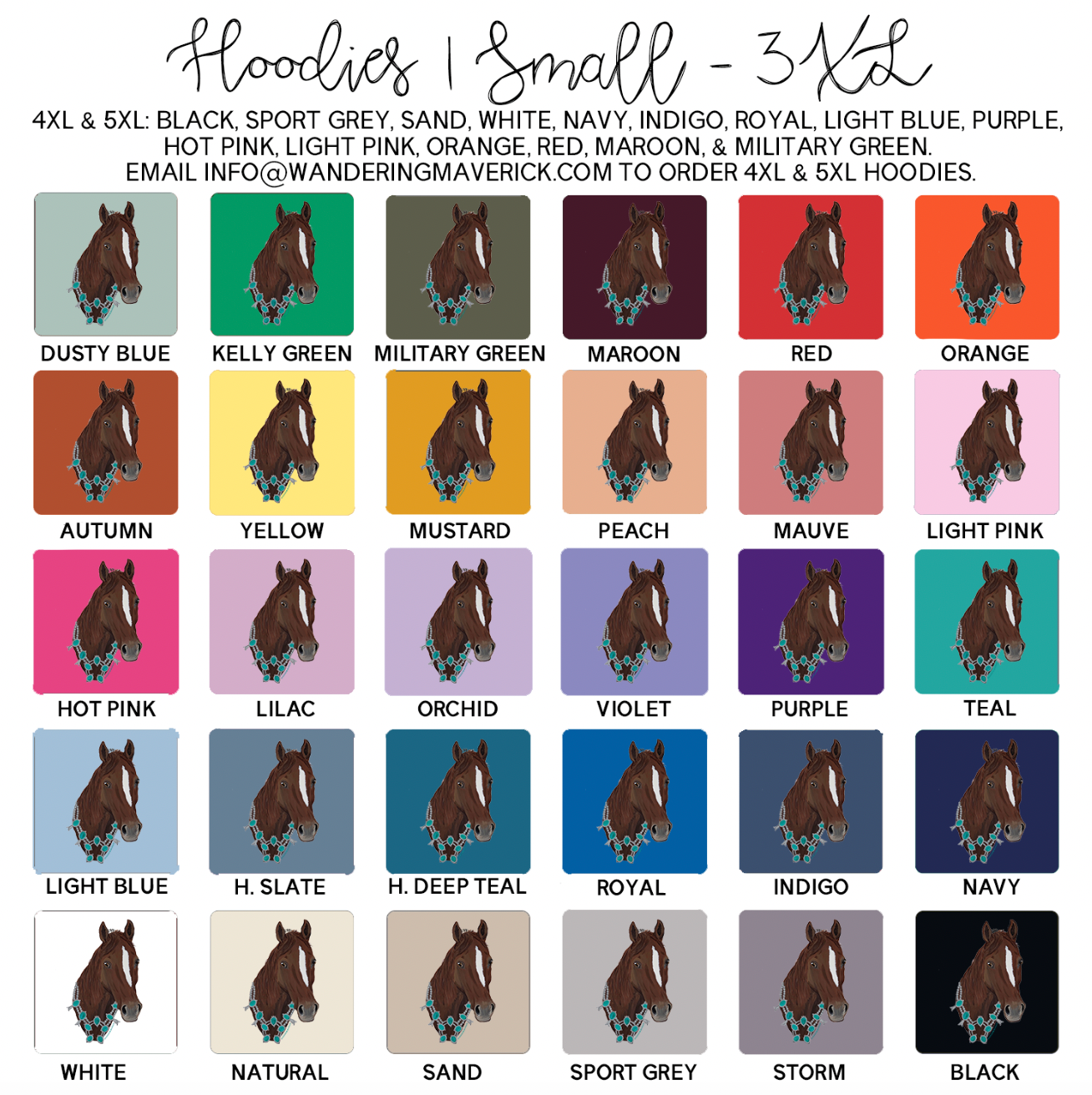 Horse Squash Hoodie (S-3XL) Unisex - Multiple Colors!