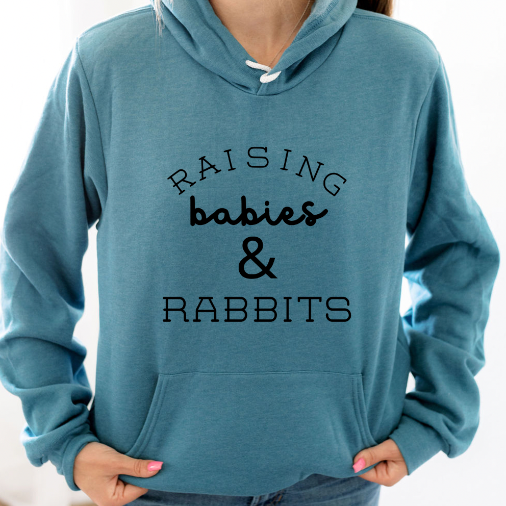 Raising Babies & Rabbits Hoodie (S-3XL) Unisex - Multiple Colors!