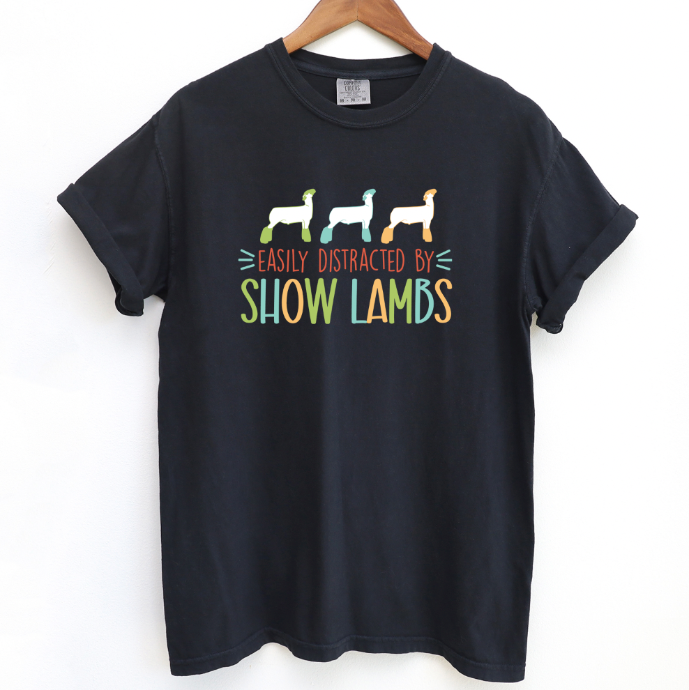 Easily Distracted By Show Lambs ComfortWash/ComfortColor T-Shirt (S-4XL) - Multiple Colors!