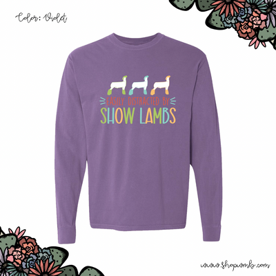Easily Distracted By Show Lamb LONG SLEEVE T-Shirt (S-3XL) - Multiple Colors!