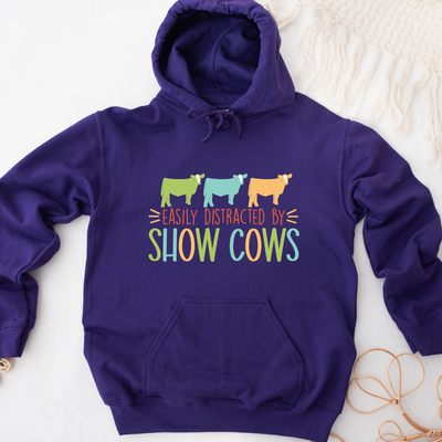 Easily Distracted By Show Cows Hoodie (S-3XL) Unisex - Multiple Colors!