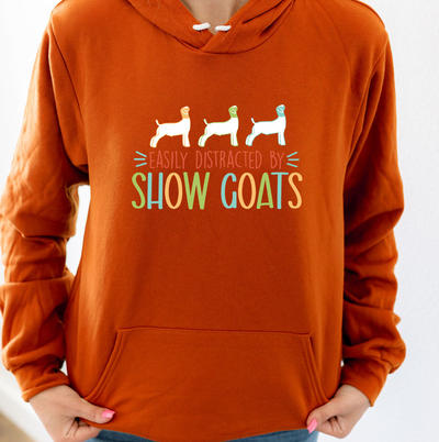 Easily Distracted By Show Goats Hoodie (S-3XL) Unisex - Multiple Colors!