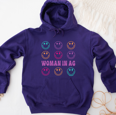 Retro Smile Woman In Ag Hoodie (S-3XL) Unisex - Multiple Colors!