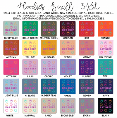 Retro Smile Eat Beef Hoodie (S-3XL) Unisex - Multiple Colors!