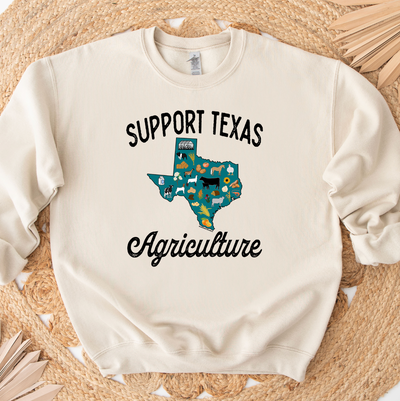 Support Texas Agriculture Crewneck (S-3XL) - Multiple Colors!
