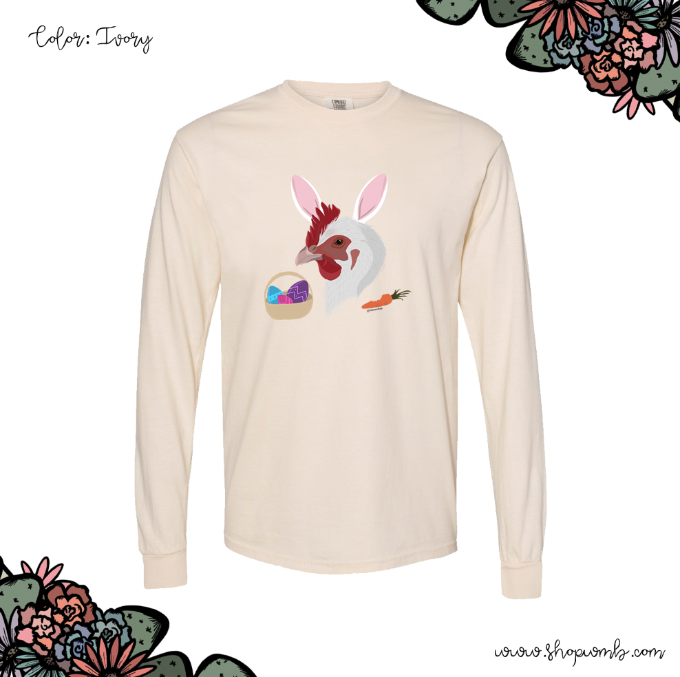 Hoppy Easter Chicken LONG SLEEVE T-Shirt (S-3XL) - Multiple Colors!