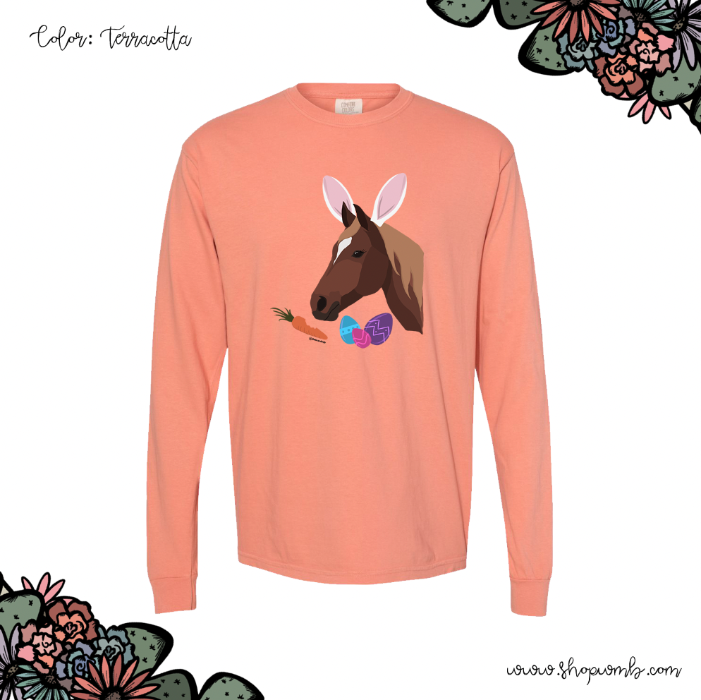 Hoppy Easter Horse LONG SLEEVE T-Shirt (S-3XL) - Multiple Colors!