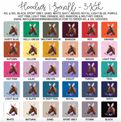 Hoppy Easter Horse Hoodie (S-3XL) Unisex - Multiple Colors!