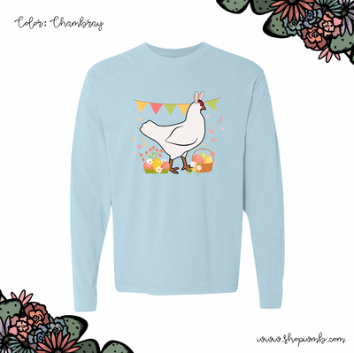 Spring Easter Chicken LONG SLEEVE T-Shirt (S-3XL) - Multiple Colors!