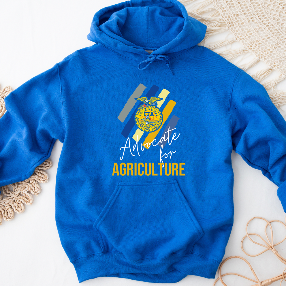 Emblem Agvocate For Agriculture Color Hoodie (S-3XL) Unisex - Multiple Colors!