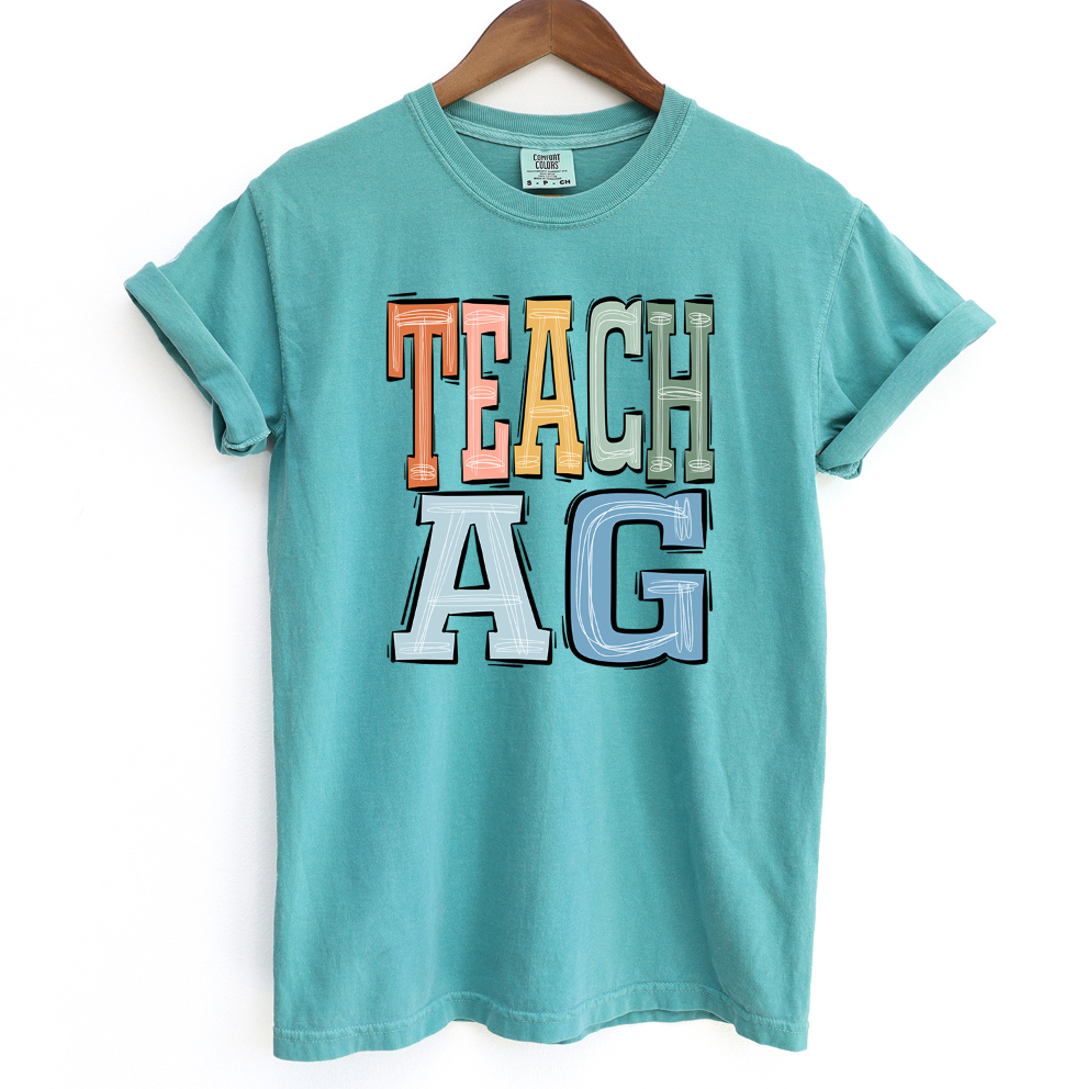 Boho Colors Teach Ag ComfortWash/ComfortColor T-Shirt (S-4XL) - Multiple Colors!