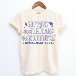 Support American Agriculture Sketch– Comfort Colors T-Shirt