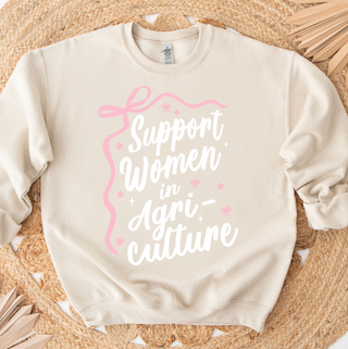 Script Support Women in Ag Bow– Crewneck